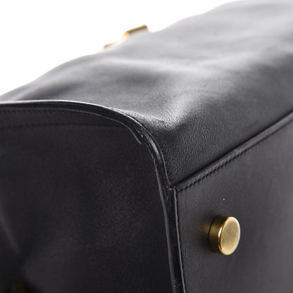 Saint Laurent Smooth Calfskin Medium Monogram Cabas Black 9 of 23