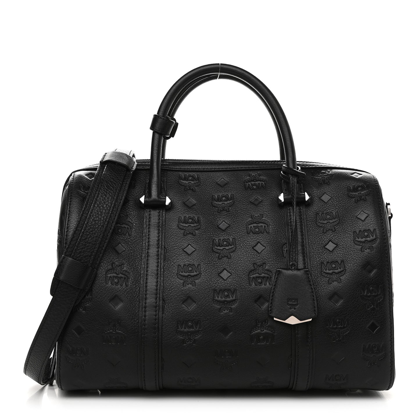 Calfskin Ottomar Monogram Boston Bag Black