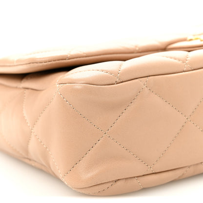 Chanel Lambskin Quilted Large CC Funky Town Flap Beige 9 of 10