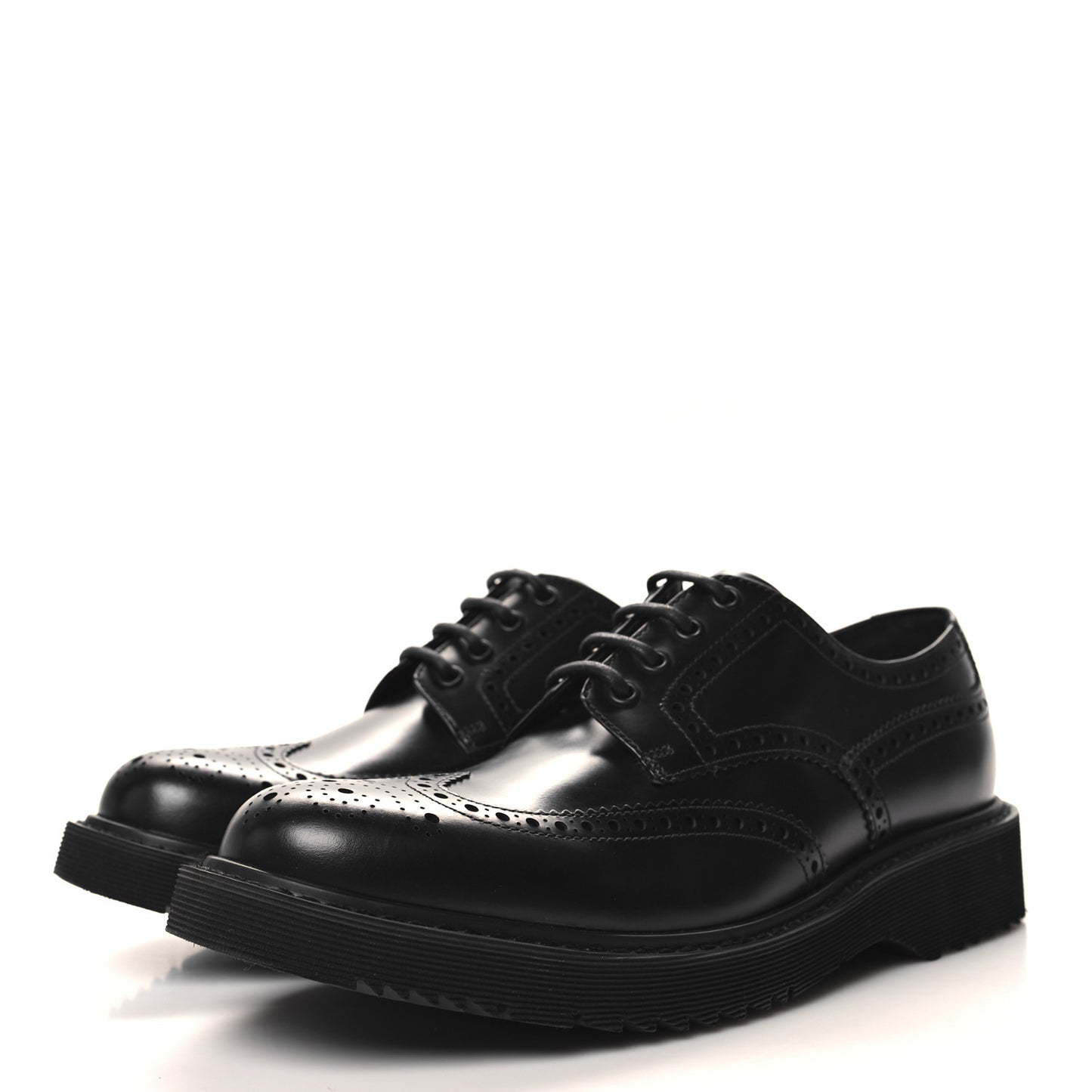 Spazzolato Rois Lace Up Uomo Brogue Loafers 8 Black