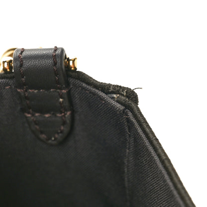 Fendi Fabric Jacquard Paillettes Vitello Seta FF 1974 Baguette Testa di Moro Real Ebano 10 of 10