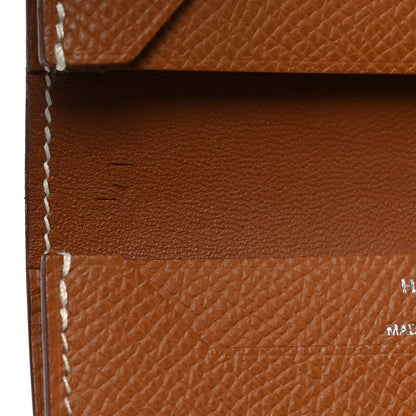 Hermes Epsom Bearn Card Holder Wallet Gold 8 of 8