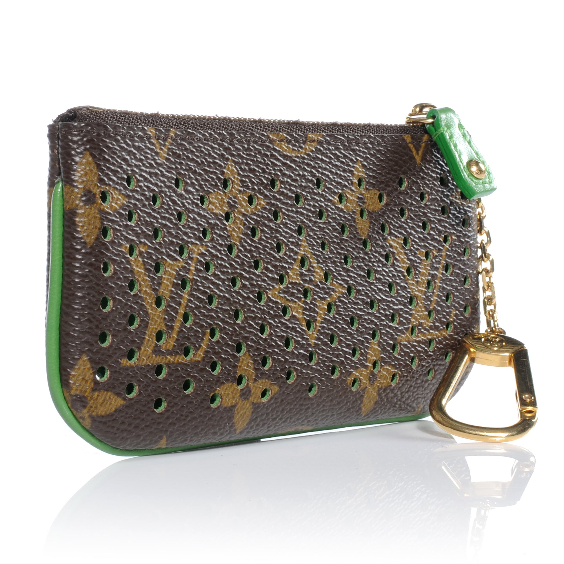 Louis Vuitton Monogram Perforated Key Pouch Green 3 of 7