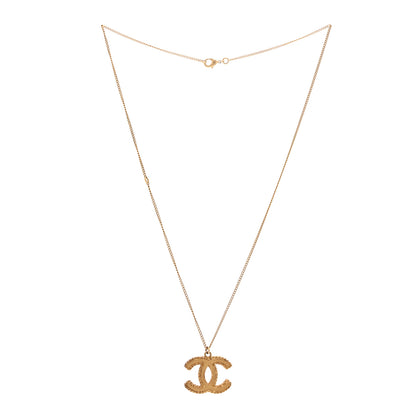 Chanel Metal CC Necklace Matte Gold 3 of 7