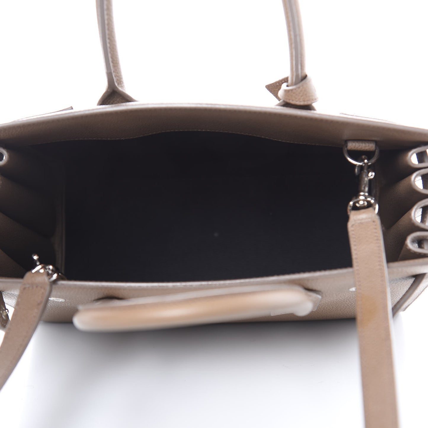 Grained Calfskin Baby Sac De Jour Dark Beige