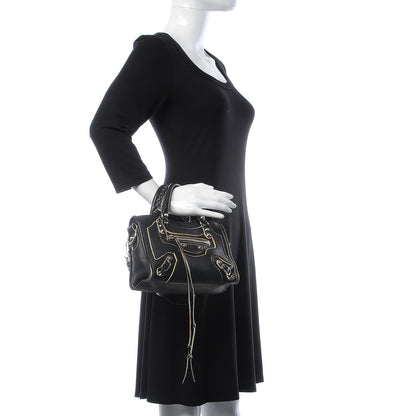 Balenciaga Supple Grained Calfskin Classic Silver Hardware Highlight Mini City Black 2 of 18
