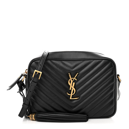 Saint Laurent Calfskin Matelasse Monogram Lou Camera Bag Black 1 of 10