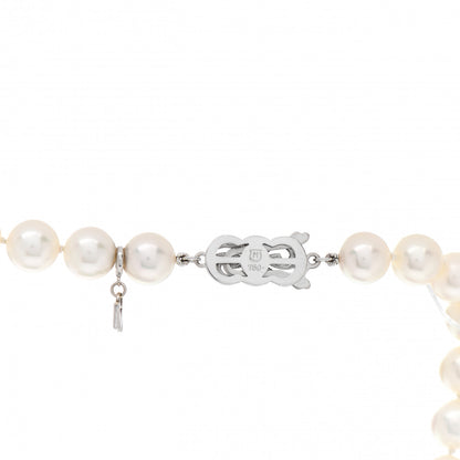 Mikimoto 18K White Gold Akoya Pearl 8.5-9mm Strand Necklace 26" 5 of 5