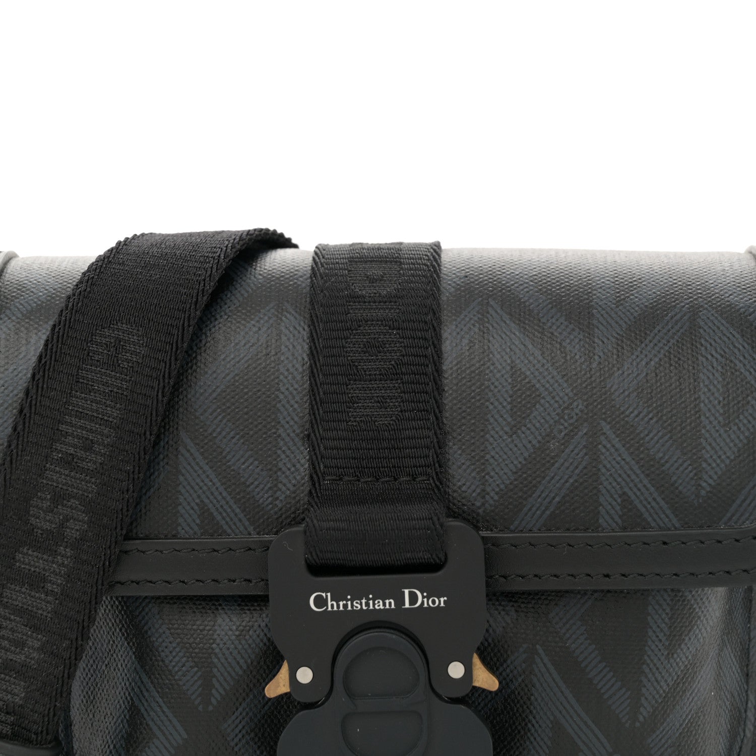 Christian Dior Coated Canvas CD Diamond Mini Hit The Road Bag Black 8 of 10