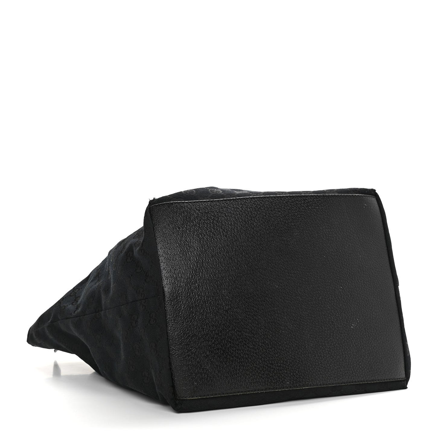 GG Monogram Large Web Handle Bucket Tote Black
