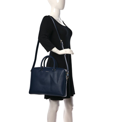 Burberry London Calfskin Ainsworth Briefcase Navy 2 of 11