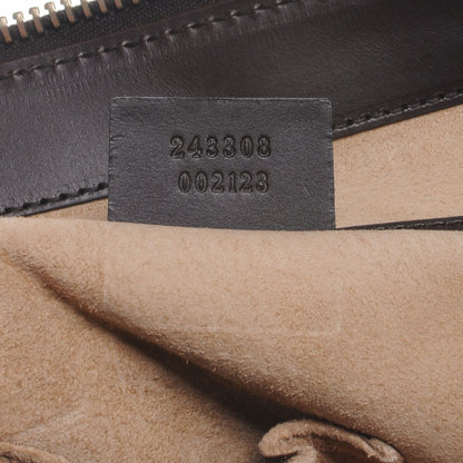 Gucci Nubuck Suede Large Web Messenger Bag Dark Brown 5 of 10