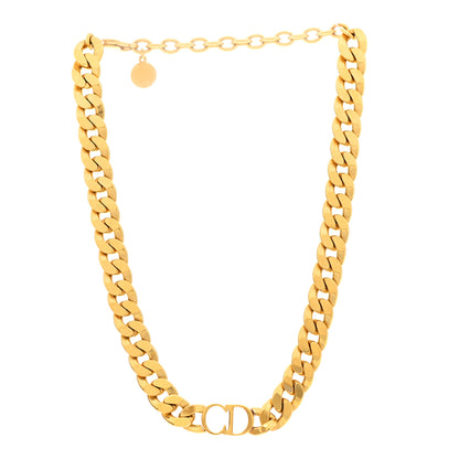 Christian Dior Metal Danseuse Etoile Chain Choker Necklace Gold 3 of 5