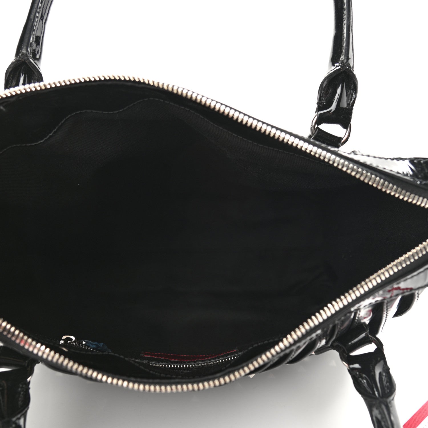 Valentino Garavani VALENTINO Patent Maizeon Studded Tote Black 4 of 8
