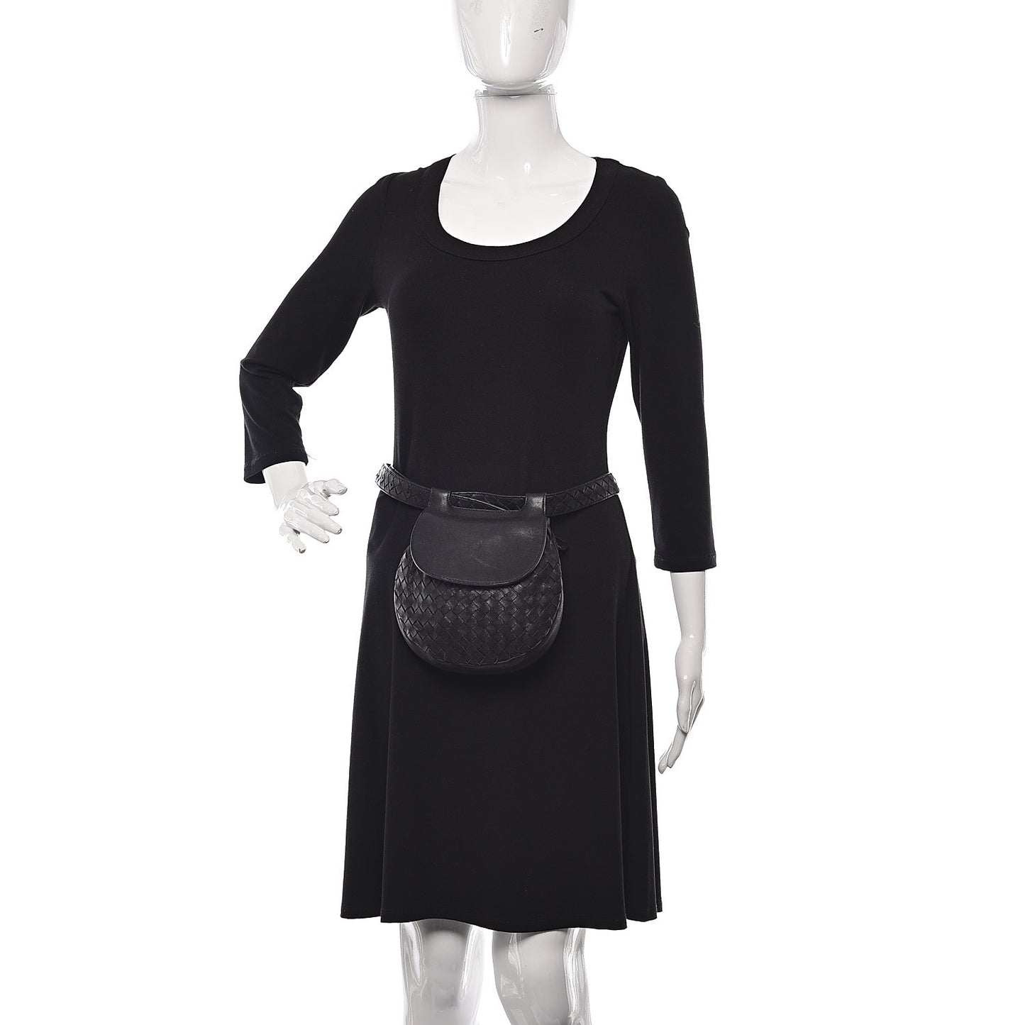 Nappa Intrecciato Belt Bag Black