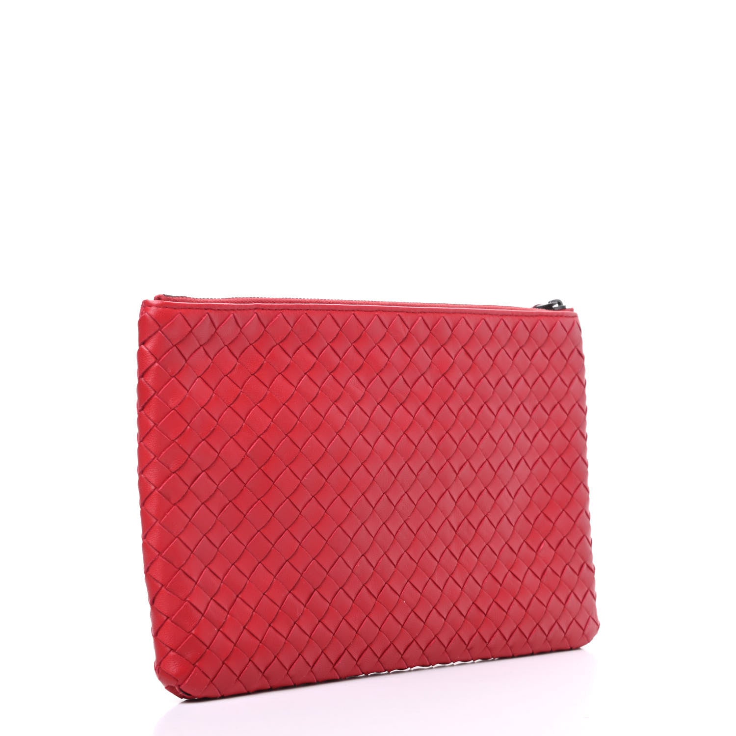 Bottega Veneta Nappa Intrecciato Medium Zip Pouch Fraise 3 of 6