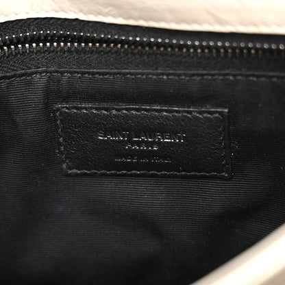 Saint Laurent Crinkled Calfskin Matelasse Monogram Medium Niki Chain Satchel Crema Soft 5 of 9