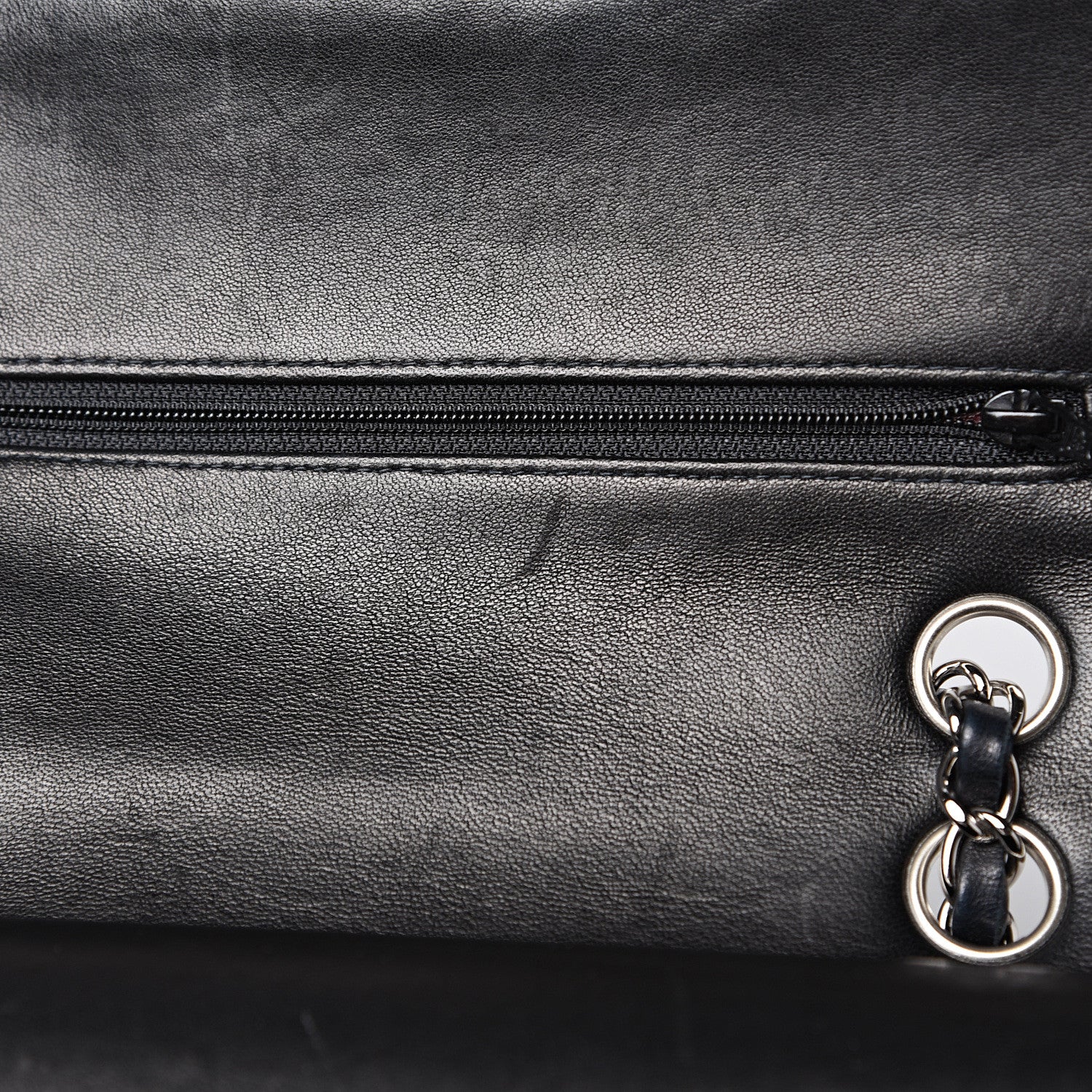 Chanel Lambskin Quilted Medium Double Flap Black 16 of 22