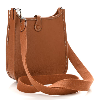 Hermes Taurillon Clemence Evelyne TPM Gold 3 of 11