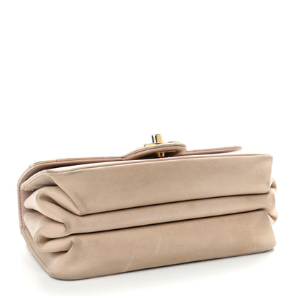 Chanel Glazed Calfskin Quilted Mini Straight Lined Flap Beige 4 of 16