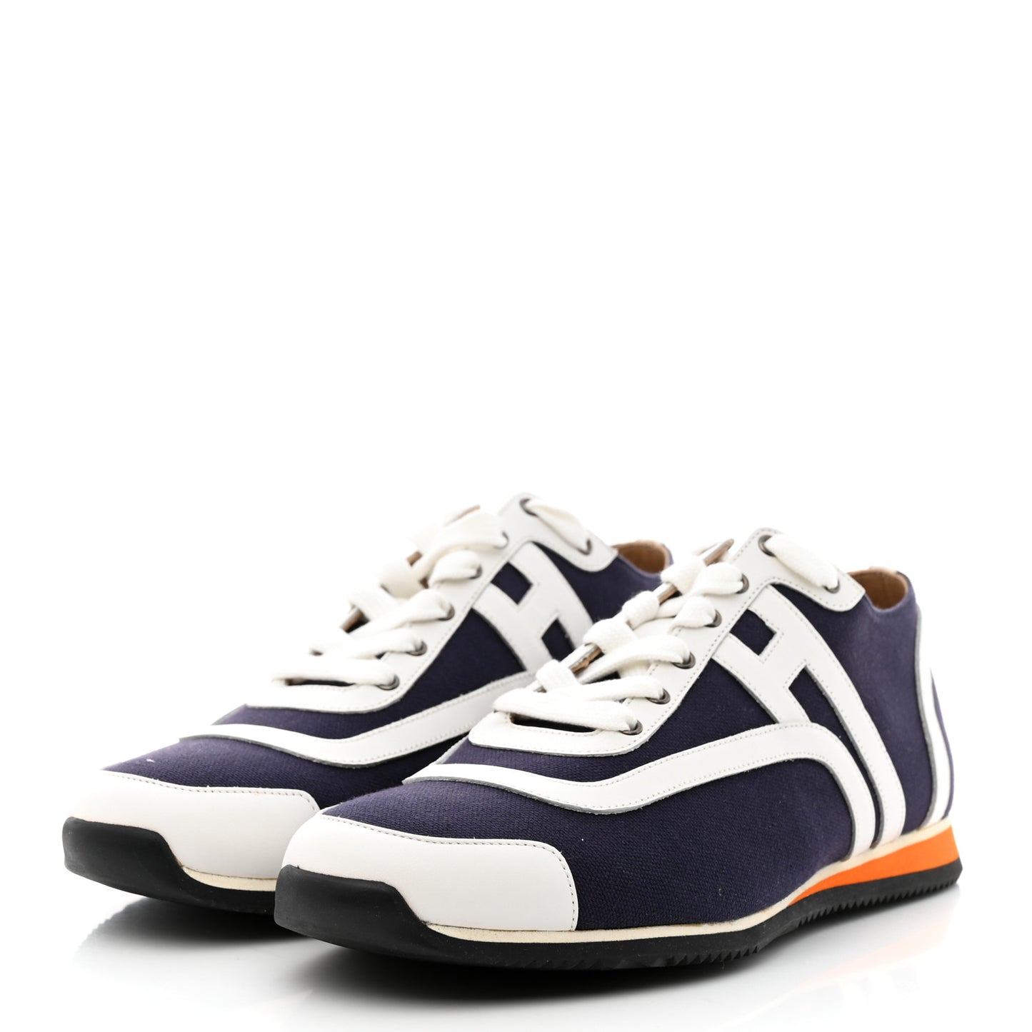 Cotton Calfskin Kool Sneakers 40 Indigo White