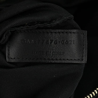 Saint Laurent Denim Quilted Small Loulou Puffer Monogram Chain Satchel Rodeo Blue 7 of 10