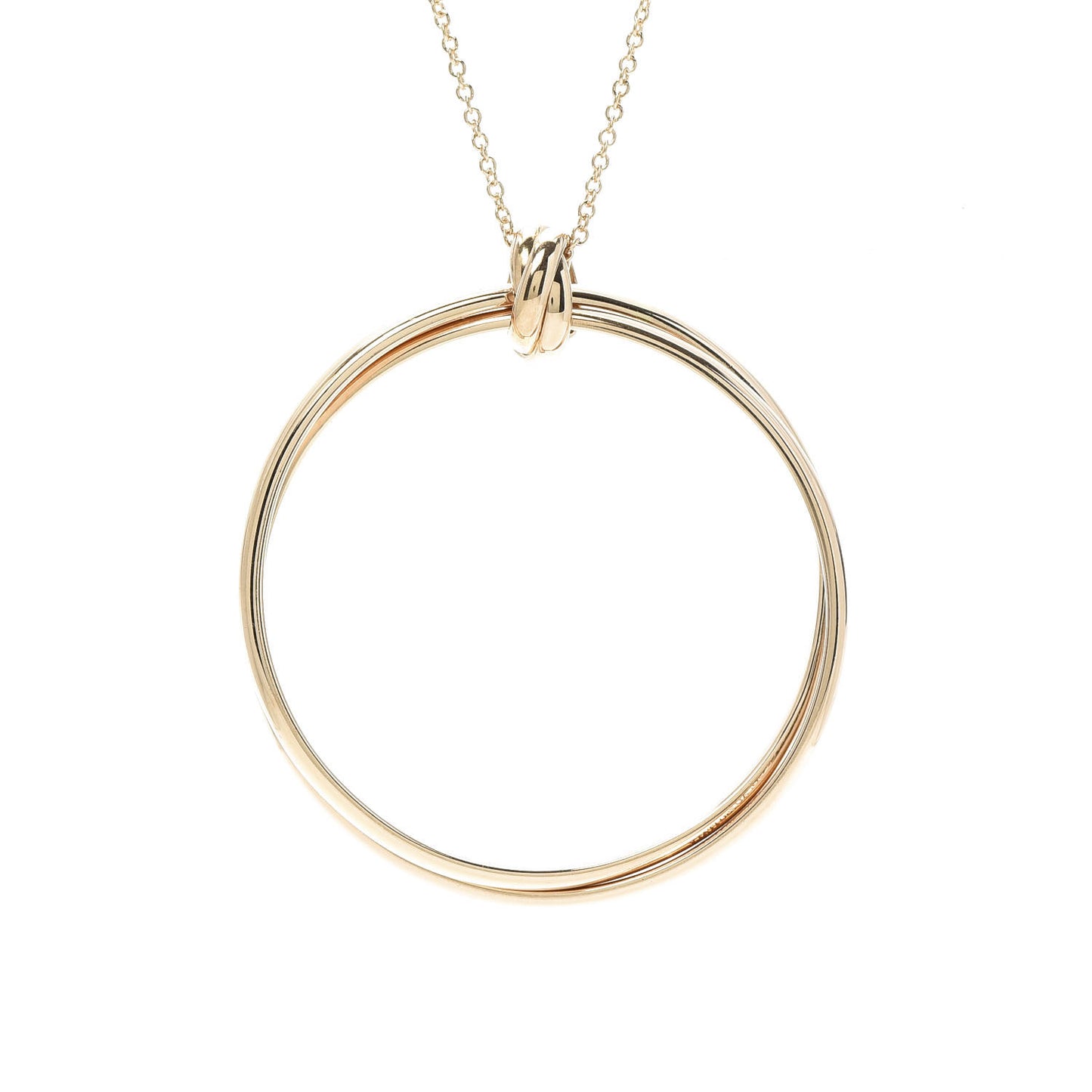 18K Rose Gold Large Paloma's Melody Circle Pendant Necklace