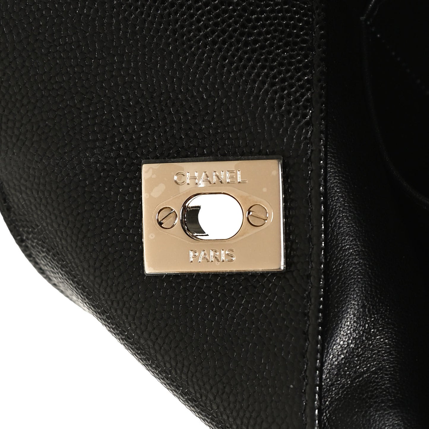 Caviar Quilted Large Shopping Tote Black