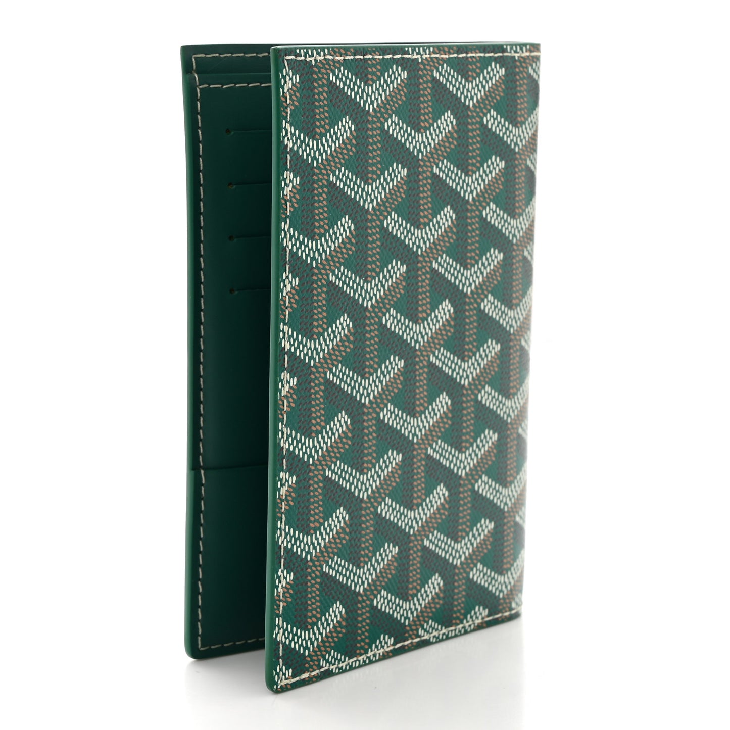 Goyardine Passport Wallet Green
