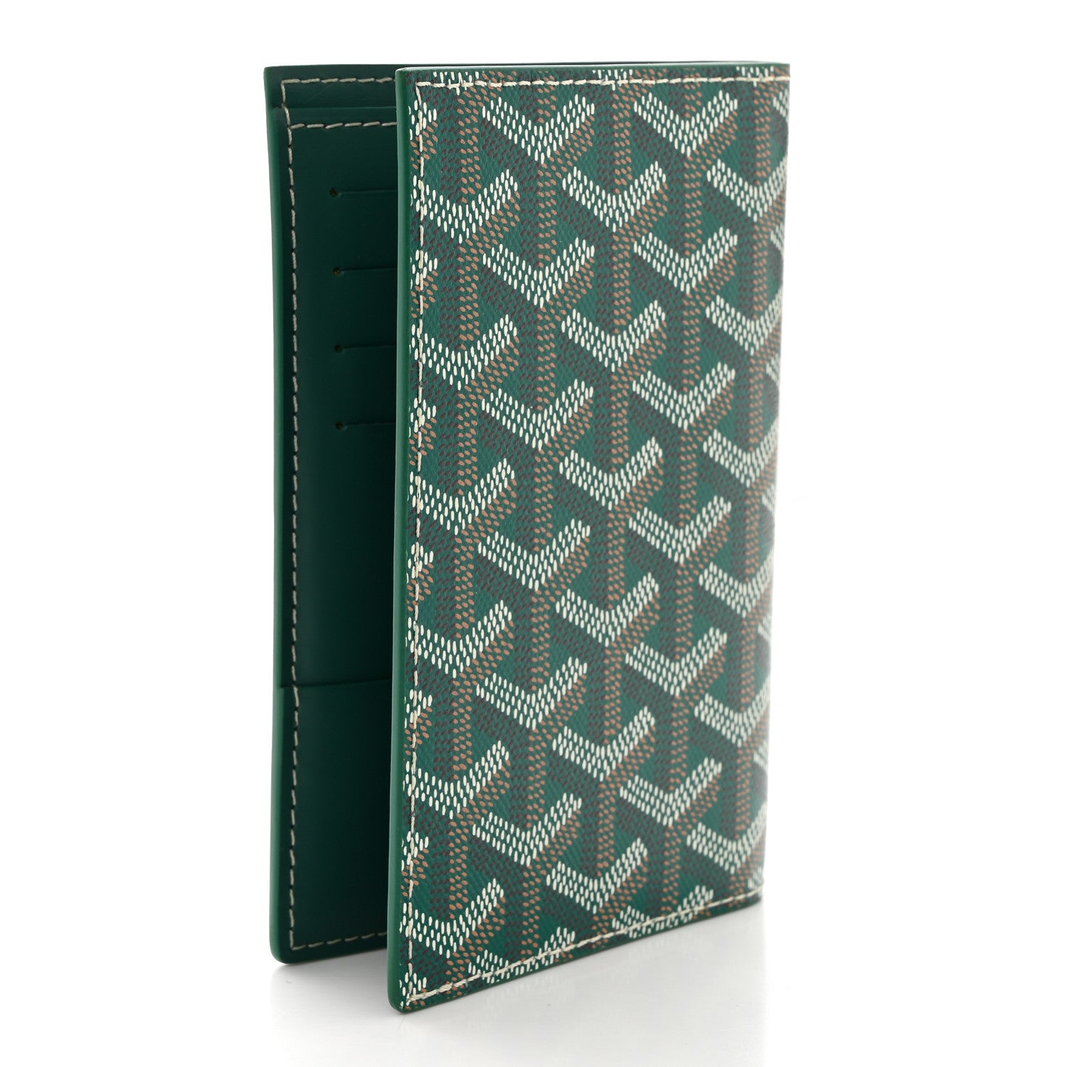 Goyard Goyardine Passport Wallet Green 3 of 8