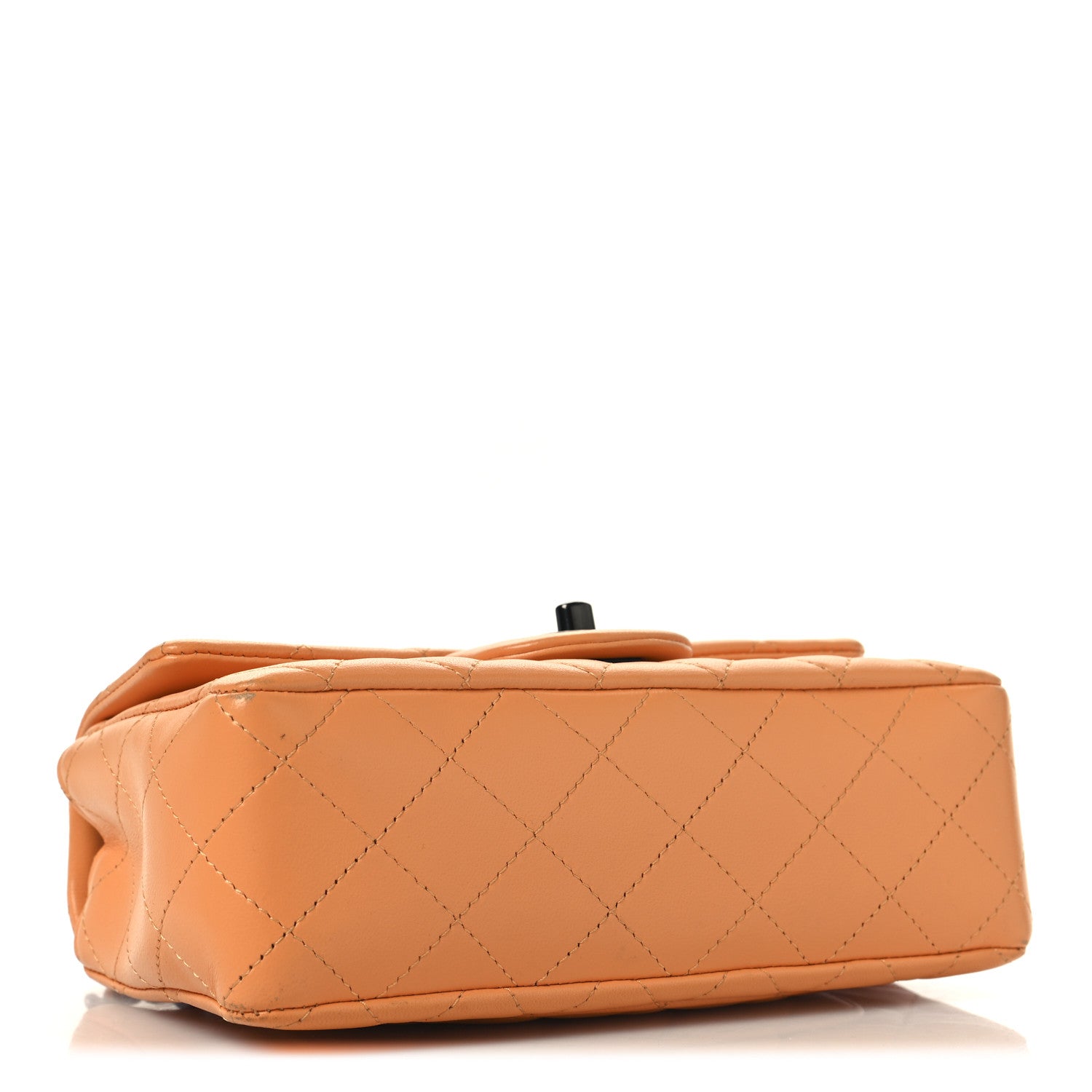 Chanel Lambskin Quilted Mini Rectangular Flap Orange 4 of 14