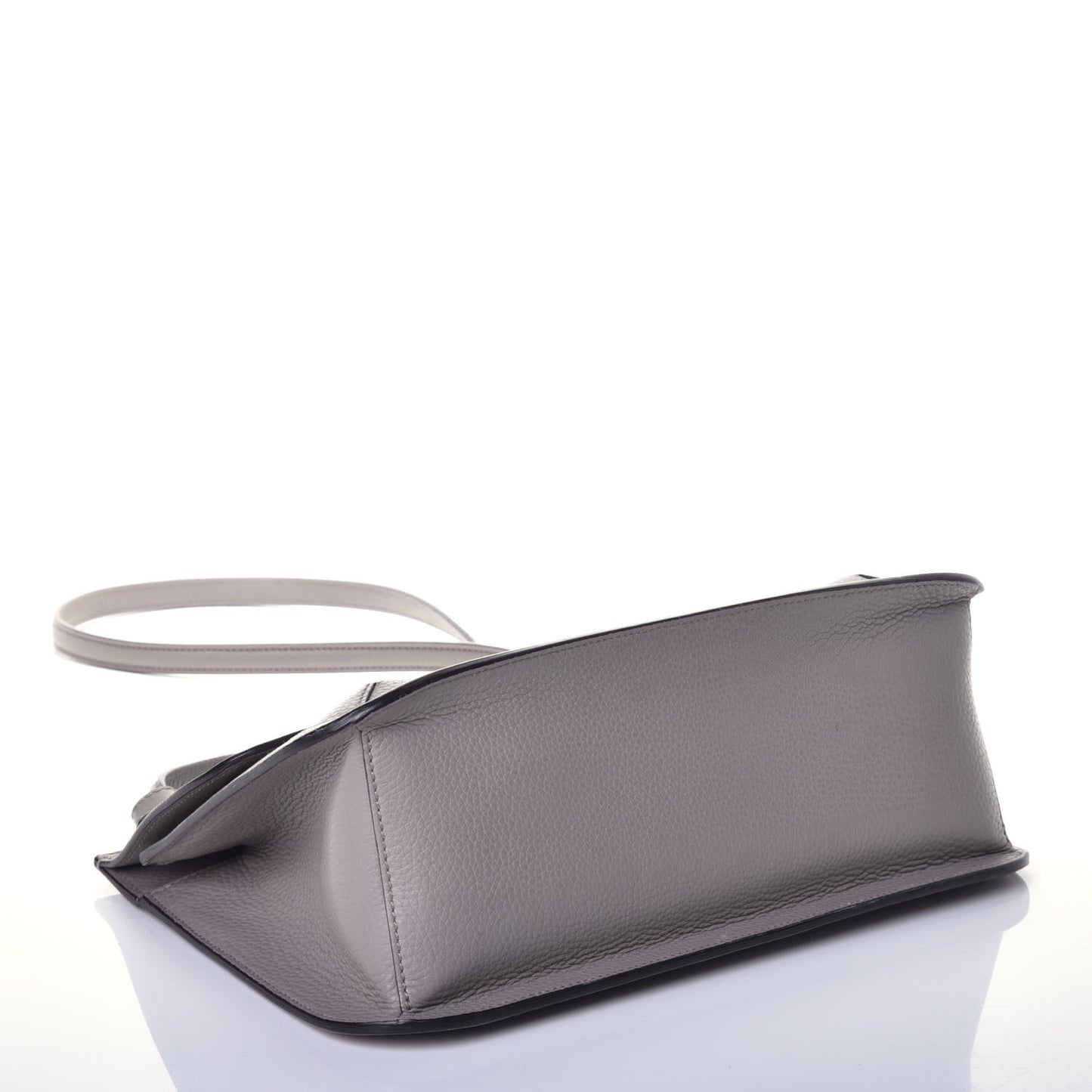 Cellarius Calfskin Medium Bamboo Daily Flap Shoulder Bag Storm Grey