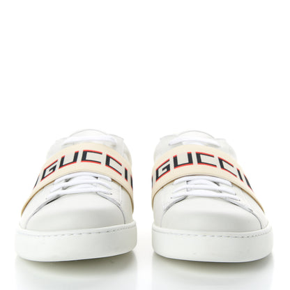Gucci Calfskin Stripe Mens New Ace Sneakers 12 White Ecru Red Flame 2 of 11