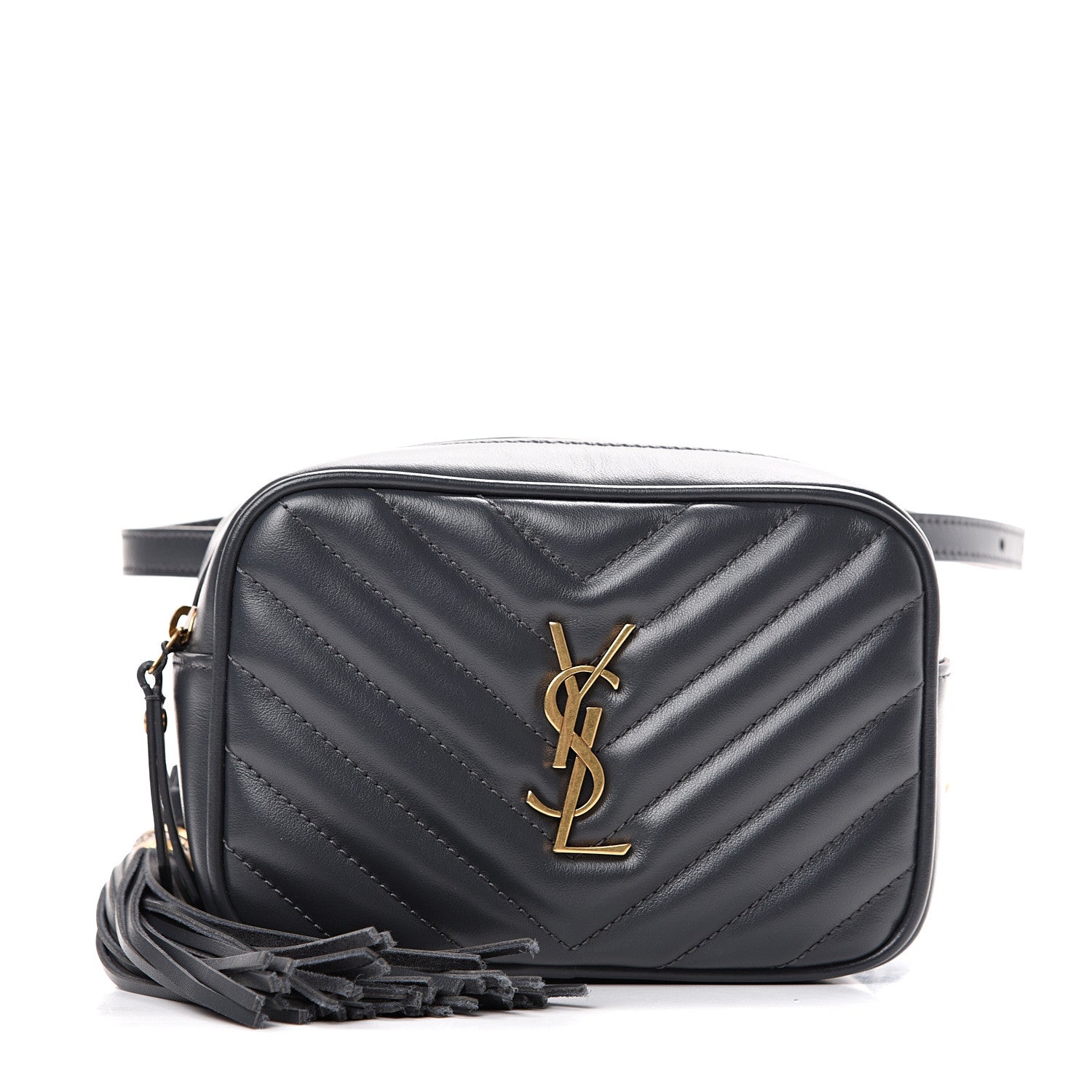Saint Laurent Calfskin Matelasse Monogram Lou Belt Bag Smog 1 of 10