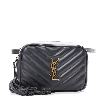Saint Laurent Calfskin Matelasse Monogram Lou Belt Bag Smog 1 of 10