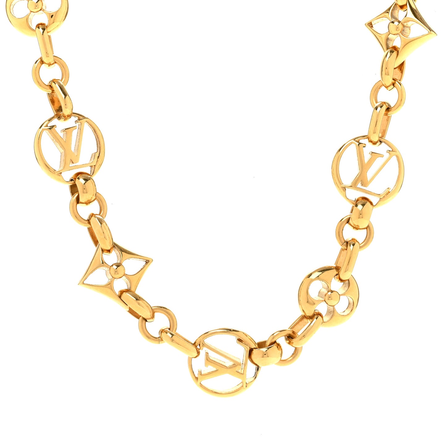 Metal Crazy in Lock Necklace Gold