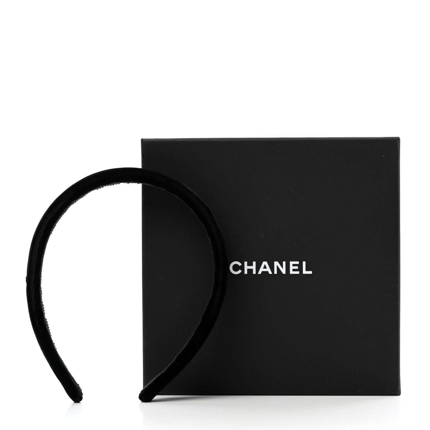 Chanel Velvet CC Headband Black 7 of 7