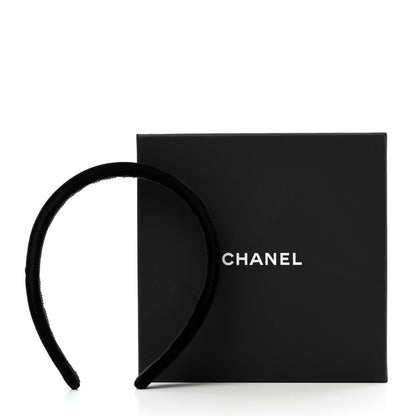 Chanel Velvet CC Headband Black 7 of 7