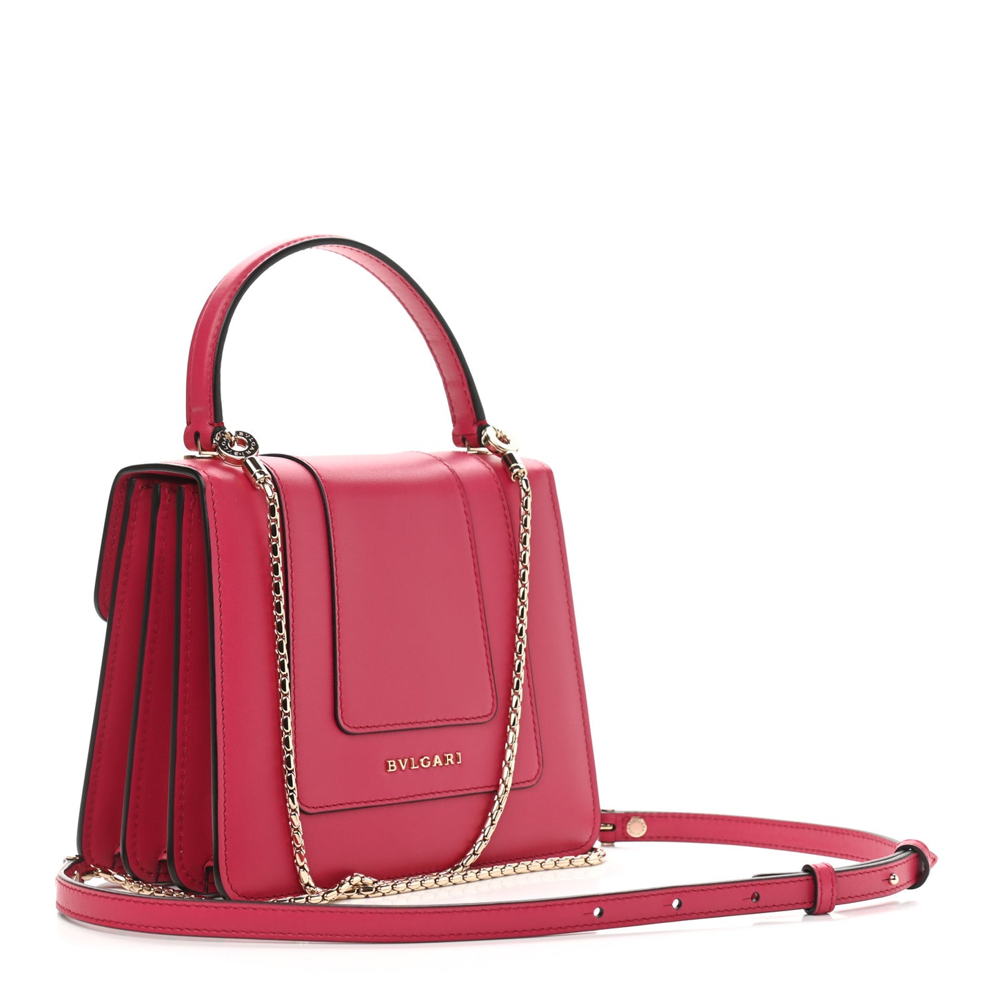 Calfskin Serpenti Forever Top Handle Pink