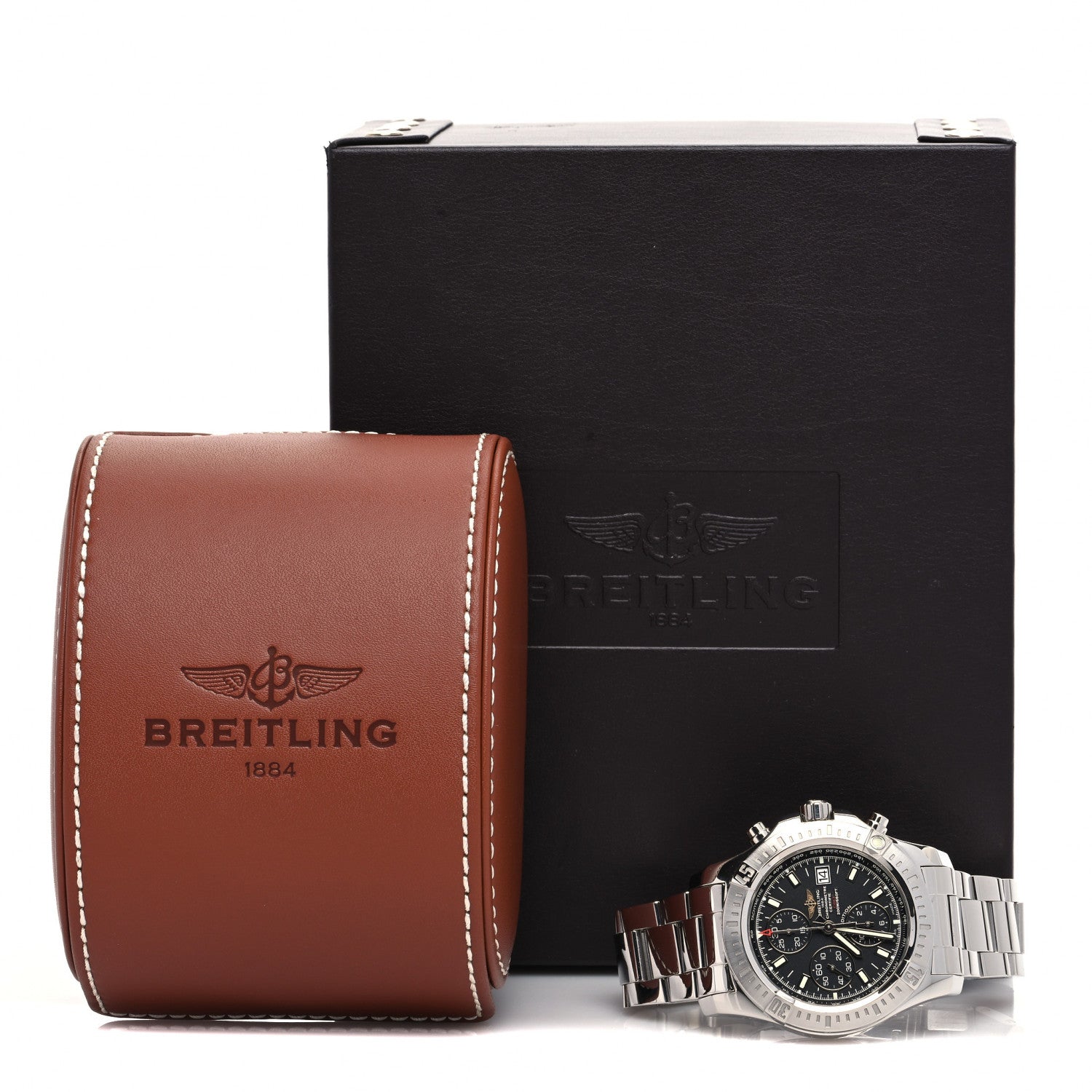 Breitling Stainless Steel 44mm Colt Chronograph Automatic Watch Black A13388 5 of 5