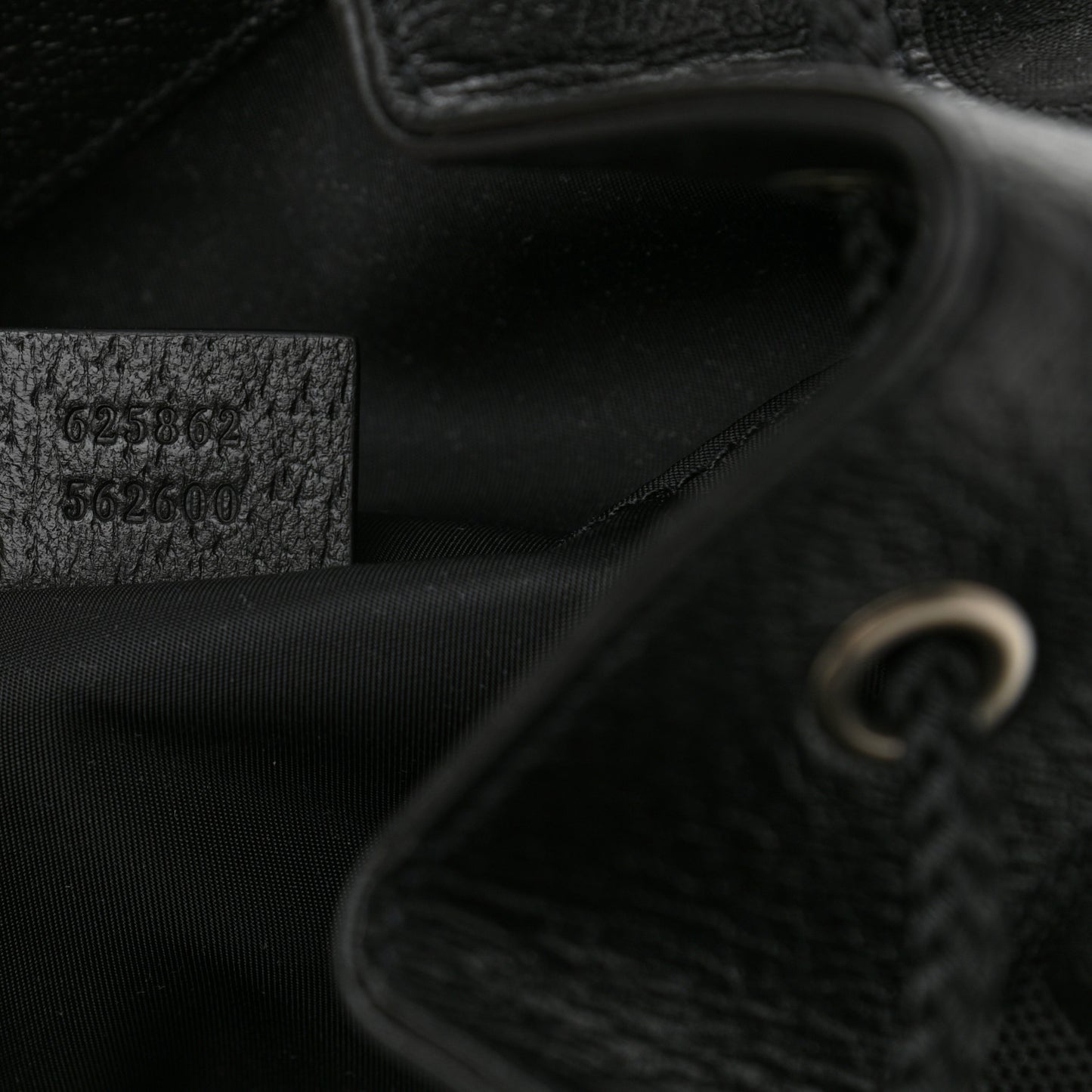 Econyl Nylon Monogram Off The Grid Drawstring Bucket Backpack Black