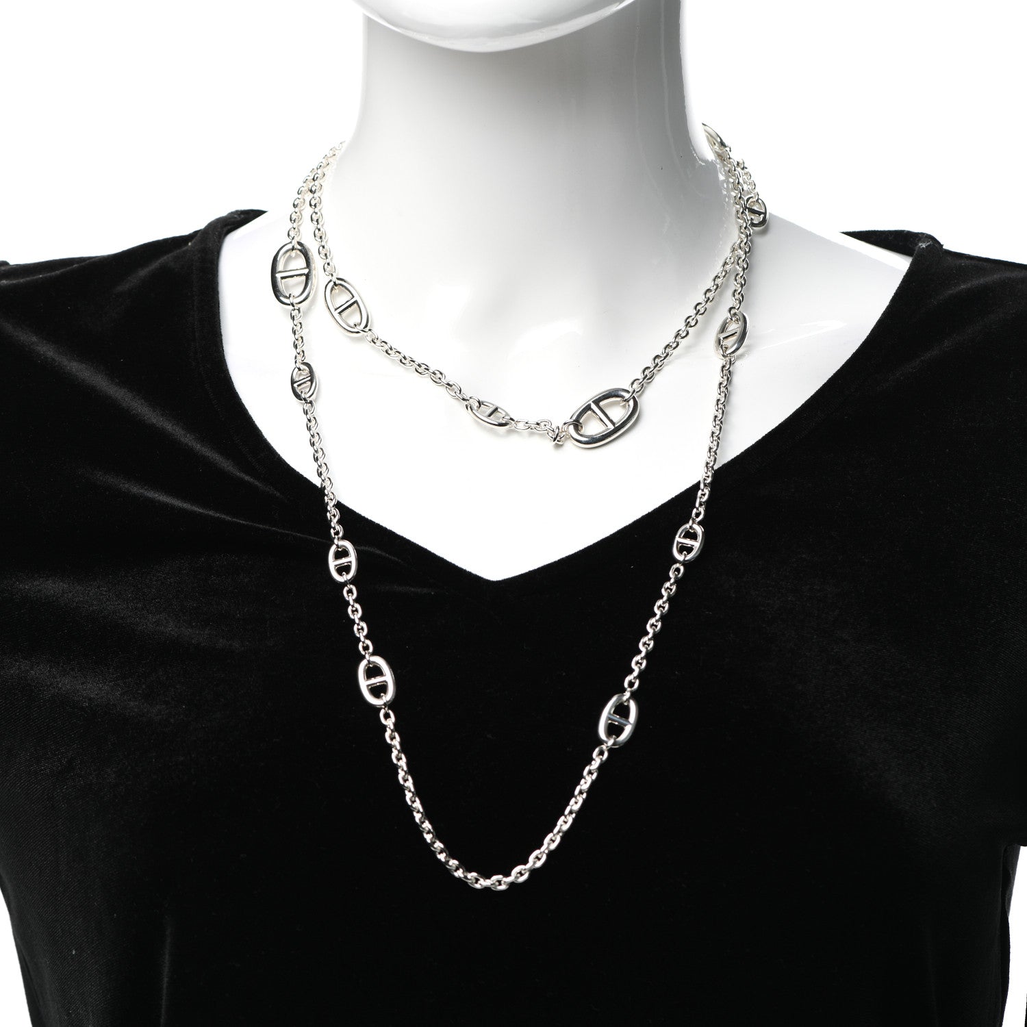 Hermes Sterling Silver Farandole Necklace 120 2 of 5