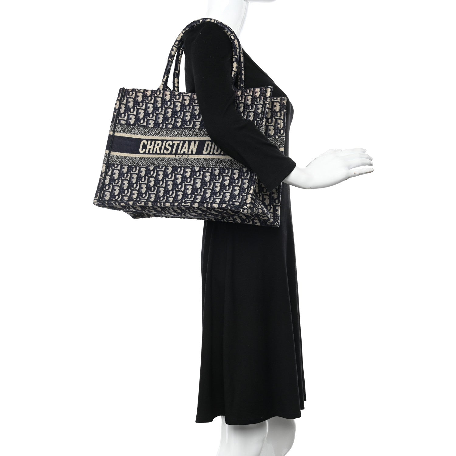 Christian Dior Oblique Medium Book Tote Blue Multicolor 2 of 10