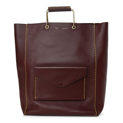 Celine Smooth Calfskin Vertical Cabas Burgundy 1 of 13