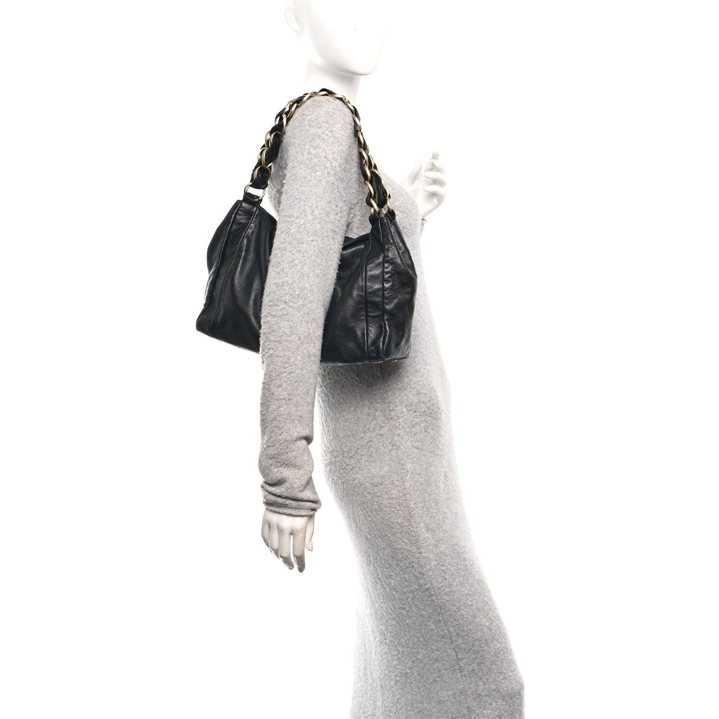 Lambskin Small Olsen Shoulder Bag Black