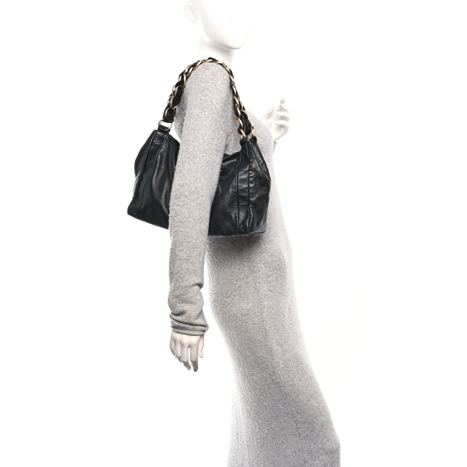 Chanel Lambskin Small Olsen Shoulder Bag Black 2 of 10