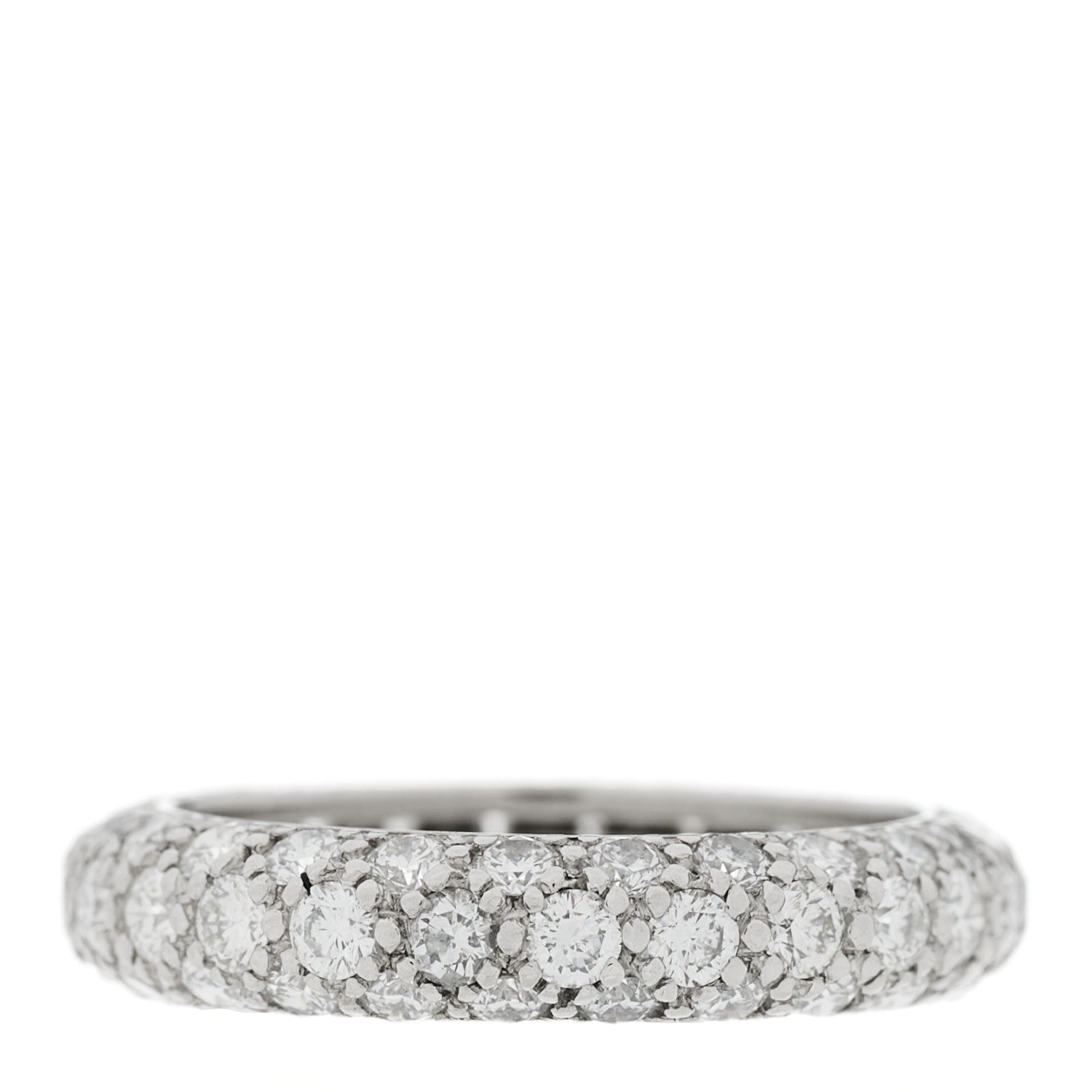 Tiffany Platinum Diamond Etoile Three-Row Band Ring 47 4 3 of 6