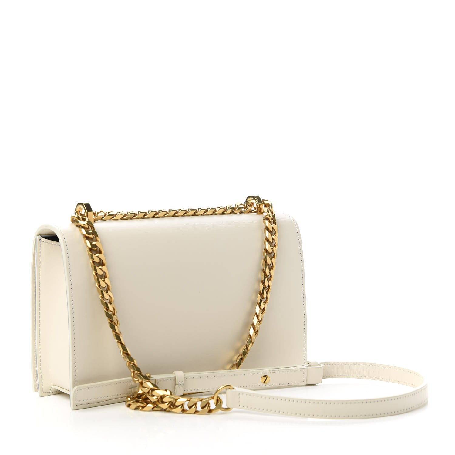 Alexander McQueen Calfskin Knuckle Shoulder Bag Off White 3 of 10
