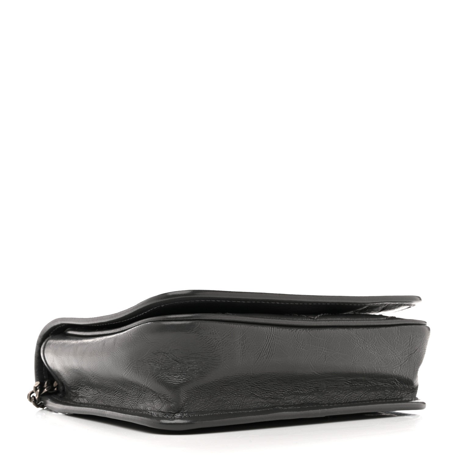 Saint Laurent Crinkled Calfskin Matelasse Monogram Niki Chain Wallet Storm 4 of 10