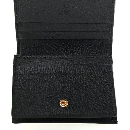 Gucci Dollar Calfskin GG Supreme Monogram GG Marmont Card Case Black Beige Ebony 5 of 7